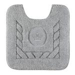 фото Migliore Коврик д/WC 60х60 см. вышивка логотип КОРОНА, серый, окантовка серебро 30762