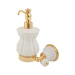 фото Migliore Olivia 17453 Дозатор жидкого мыла настенный, керамика белая, золото