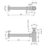 фото Сифон для раковины цилиндрический Giulini бронза матовый F5109LBROP