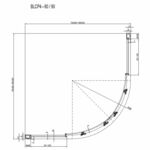 Фото №3 Душевой уголок полукруглый Ravak Blix BLCP4-90 Sabina белый+грейп 3B270140ZG