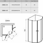 Фото №3 Душевой уголок полукруглый Ravak Chrome CSKK4-80 блестящий+транспарент 3Q140C00Z1