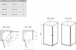 Фото №3 Элемент душевого уголка Ravak Chrome CRV1-90 сатин+транспарент 1QV70U01Z1