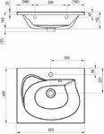 Фото №2 Умывальник Ravak ROSA II 600 с переливом прямоугольный XJ201160000