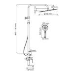 Фото №2 WasserKRAFT  A166.117.127.010.CH Душевая система со смесителем