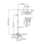 Фото №2 WasserKRAFT  A174.160.078.CB Душевая система со смесителем