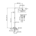 Фото №2 WasserKRAFT  A174.258.078.CB Душевая система со смесителем