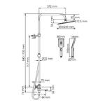 Фото №2 WasserKRAFT  A299.255.130.BM Thermo Душевая система с термостатическим смесителем