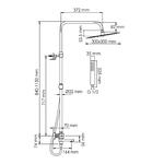 Фото №2 WasserKRAFT  A299.255.218.BM Thermo Душевая система с термостатическим смесителем