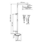 Фото №2 WasserKRAFT  A114.160.130.CB Thermo Душевая система с термостатическим смесителем