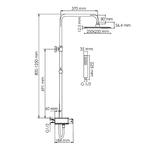 Фото №2 WasserKRAFT  A114.255.218.CB Thermo Душевая система с термостатическим смесителем