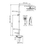 Фото №2 WasserKRAFT  A113.067.101.CH Thermo Душевая система с термостатическим смесителем