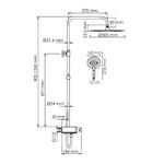 Фото №2 WasserKRAFT  A113.116.059.CH Thermo Душевая система с термостатическим смесителем