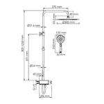 Фото №2 WasserKRAFT  A113.116.127.CH Thermo Душевая система с термостатическим смесителем