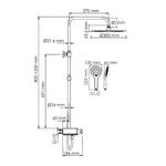 Фото №2 WasserKRAFT  A113.116.155.CH Thermo Душевая система с термостатическим смесителем