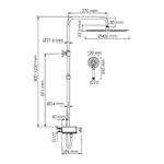 Фото №2 WasserKRAFT  A113.117.058.CH Thermo Душевая система с термостатическим смесителем