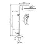 Фото №2 WasserKRAFT  A113.117.127.CH Thermo Душевая система с термостатическим смесителем