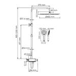 Фото №2 WasserKRAFT  A113.117.155.CH Thermo Душевая система с термостатическим смесителем