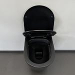 Фото №2 Унитаз подвесной 105MB безободковый, сиденье дюропласт softclose тонкое, быстросъёмное (чёрный матов