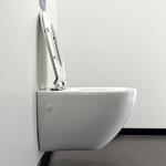 фото Унитаз подвесной 104, ободковый, сиденье дюропласт softclose тонкое, быстросъёмное
