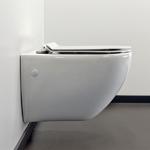 Фото №8 Унитаз подвесной 104, ободковый, сиденье дюропласт softclose тонкое, быстросъёмное