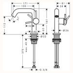 фото Смеситель Hansgrohe Tecturis S 73320000 для раковины