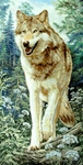 фото Гобелен "Волк летом" 40х80см