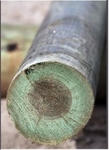 фото Опора ЛЭП ГОСТ деревянная пропитанная 8 м