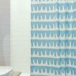 фото Штора для ванной popple голубого цвета cuts&pieces 180х200 (63572)