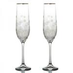 фото Набор бокалов для шампанского из 2 шт."снежинки" 190 мл..высота=24 см. Bohemia Crystal (674-265)