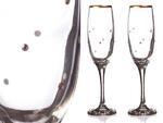 фото Набор бокалов для шампанского из 2 шт. с золотой каймой 170 мл. (802-510171)