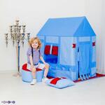 фото Текстильный домик-палатка с пуфиком для мальчика "Замок Бристоль" (PCR116-01)