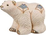 фото Статуэтка декоративная полярный медведь 12х7 см
