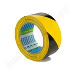 фото Клейкая сигнальная лента Folsen 50ммx33м желто-чёрная PVC 0663350