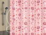 фото Шторки для ванной PRORAB Штора для ванной 180х180см Жемчуг/розовый Эконом + кольца ПВД Вилина