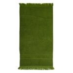 фото Банное полотенце с бахромой оливково-зеленого цвета essential 70х140 (63147)