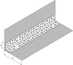 фото Профиль угловой ПВХ с армирующей сеткой 10х15 2500мм