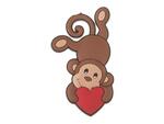 фото Магнит "обезьянка с сердечком" 6*0,5*8,5 см 2 вида в ассорт. Polite Crafts&gifts (117-167)