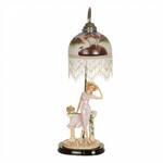 фото Светильник с плафоном "девушка в розовом" высота=67 см.e27 40w бел.карт.уп Comego Enterprise (50-145)