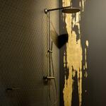 фото CISAL Less New Настенная душевая система:термостатический смеситель для душа,верхний душ,ручной душ с держателем и шлангом